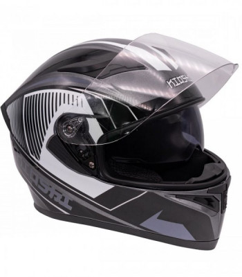 Шлем (интеграл) Kioshi Avatar JK-316 Белый/серый глянцевый S