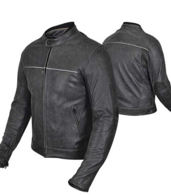 Куртка мотоциклетная кожа Hizer 543 black M