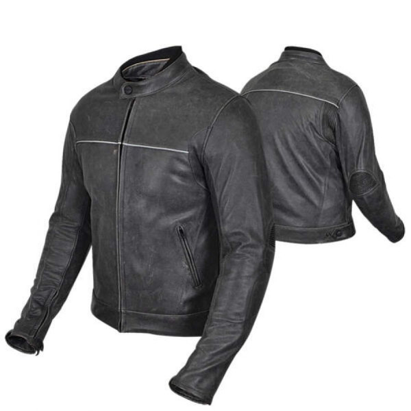 Куртка мотоциклетная кожа Hizer 543 black M