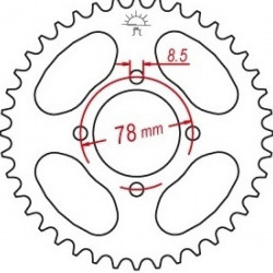 Звезда ведомая JT Stels Flame 428-38T (4x64) D-58 