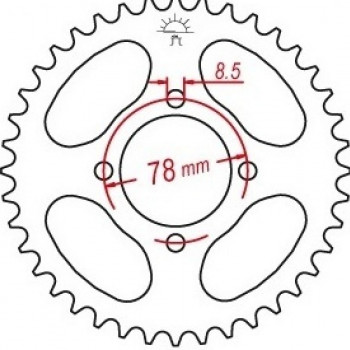 Звезда ведомая JT Stels Flame 428-38T (4x64) D-58 