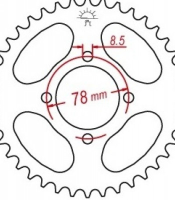 Звезда ведомая JT Stels Flame 428-38T (4x64) D-58 