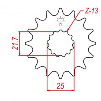 Звезда ведущая JT Yamaha YZ450 520-13Т(d-25mm)