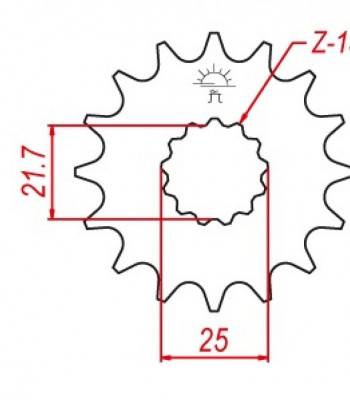 Звезда ведущая JT Yamaha YZ450 520-13Т(d-25mm)
