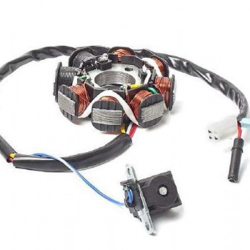 Статор генератора 4T 139QMB 50сс (2 индукц. кат. 5 конт.) SCOOTER-M