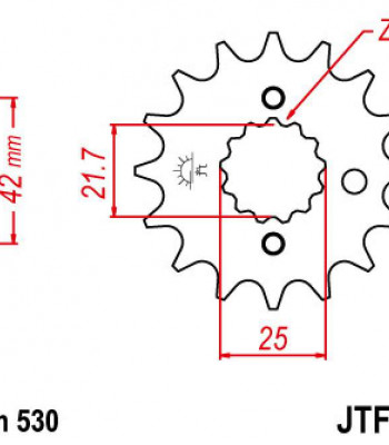 Звезда ведущая JT 530-15T(d-25mm)