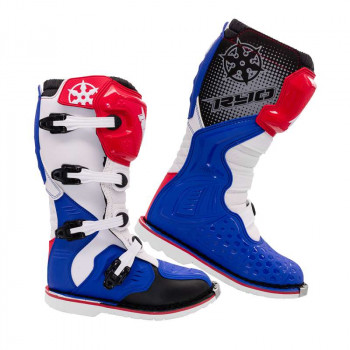 Мотоботы кросс Rio Racing MX3 Белые/синий/красный размер 43