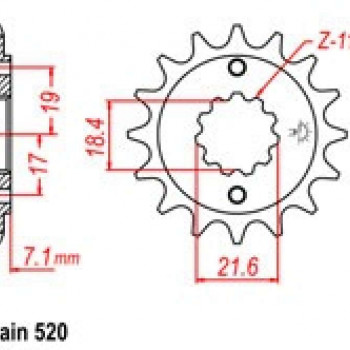 Звезда ведущая JT 520-13Т