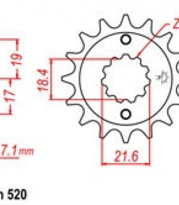 Звезда ведущая JT 520-13Т