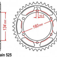 Звезда ведомая JT 525-42Т(d-160mm)