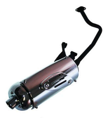 Глушитель 4T 139QMB 50сс цельный (колесная база 10") CN